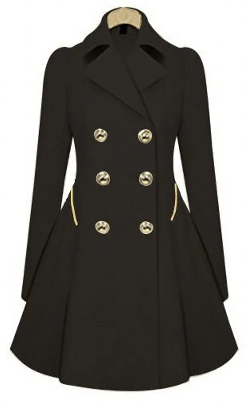 A-Line Button Women Trench Coat