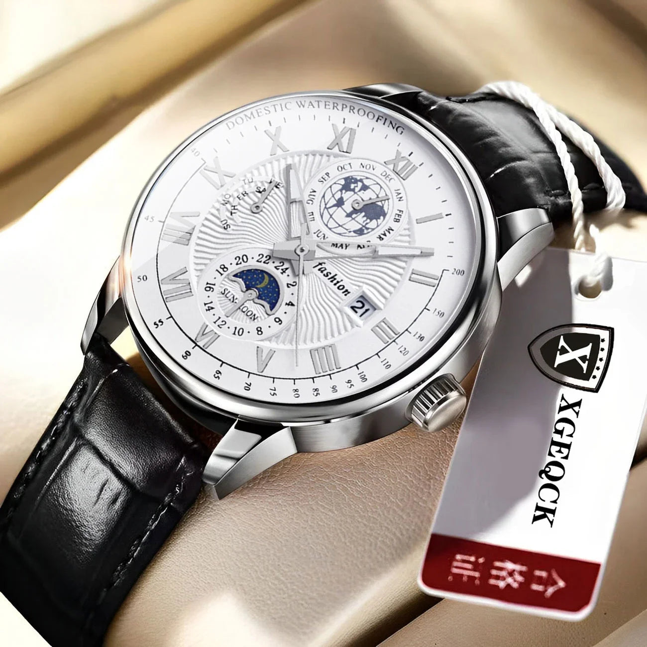 Leather Quartz Men Watch