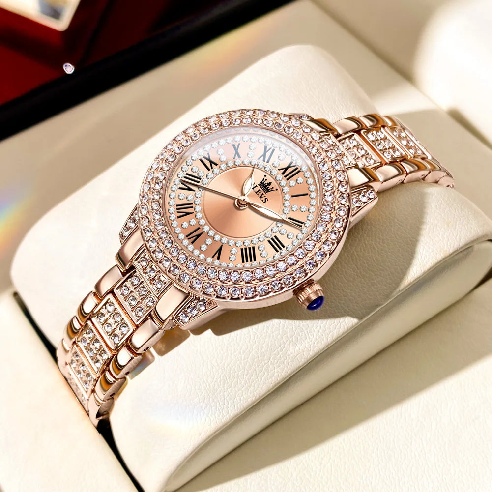 OLEVS Diamond Dial Ladies Watch