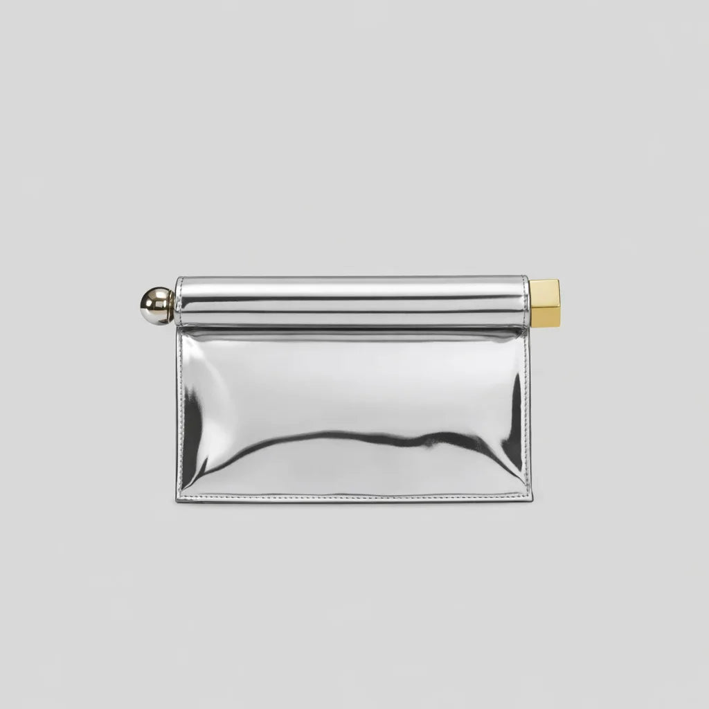 Women's Metal Clutch Prom Crossbody Bag