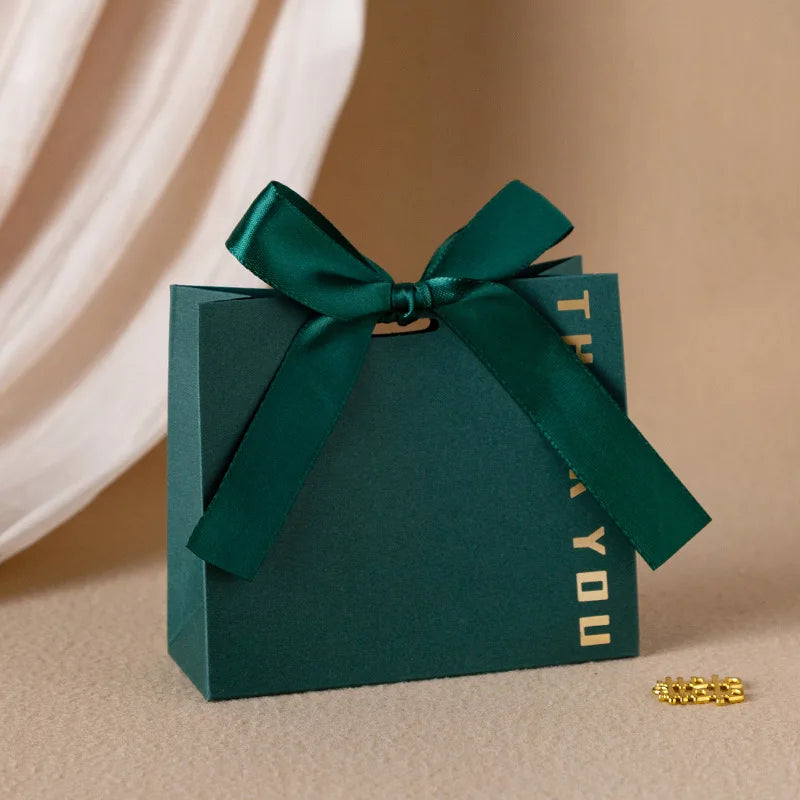Thank You Gift Box Bow Ribbon Party 10 Pcs