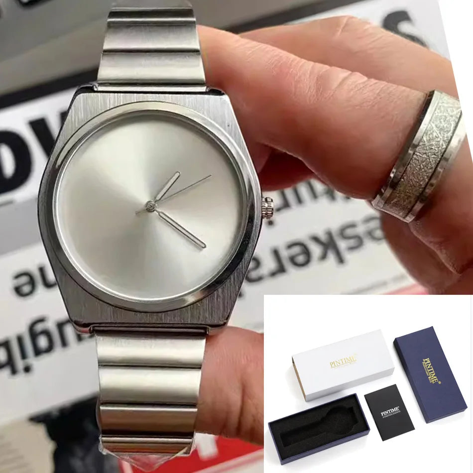Unisex Steel Bracelet Quartz Watch Slim