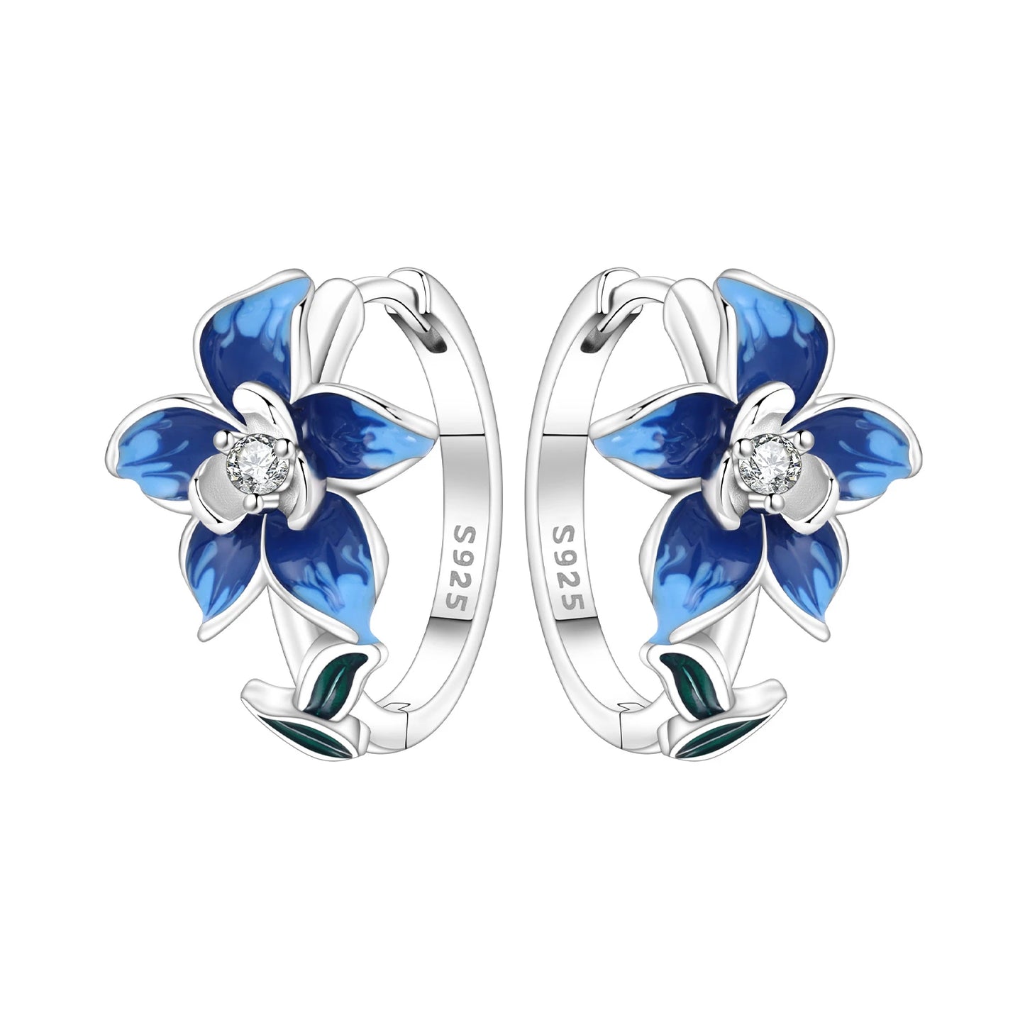 Women's S925 Silver Iris Hoop Earrings