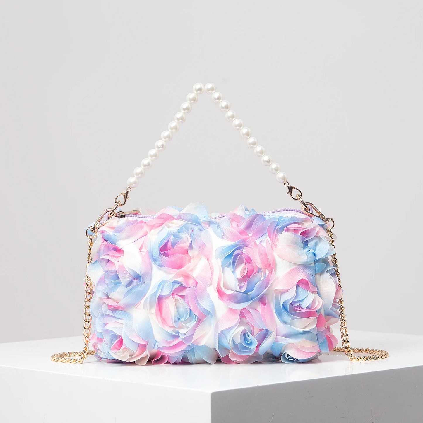 Pearl Floral Bridal Crossbody Bag
