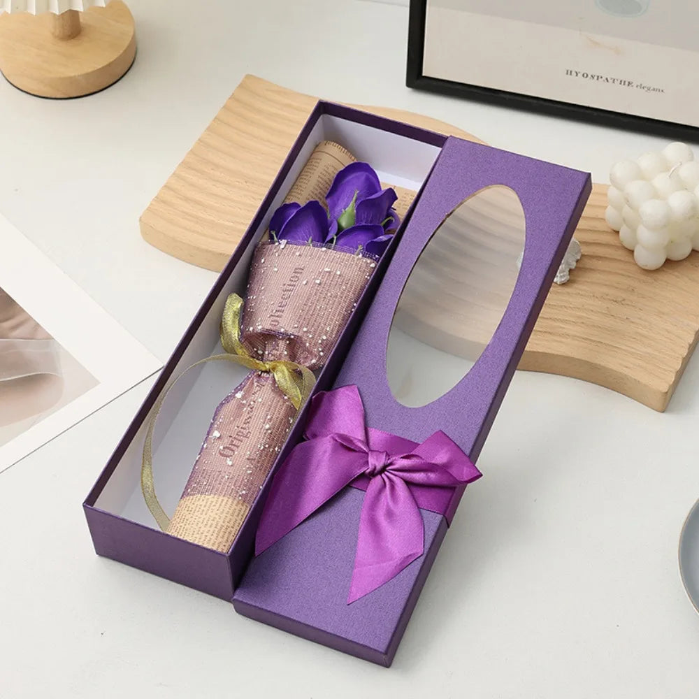 Rose Bouquet Gift Box Bow Decor Teacher