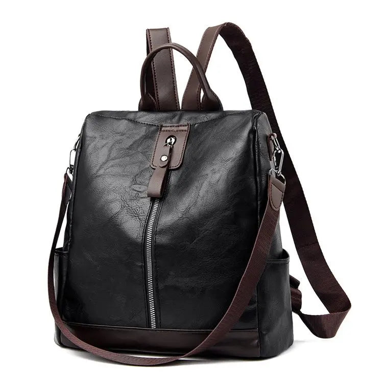 Leather Backpack Multi Pocket