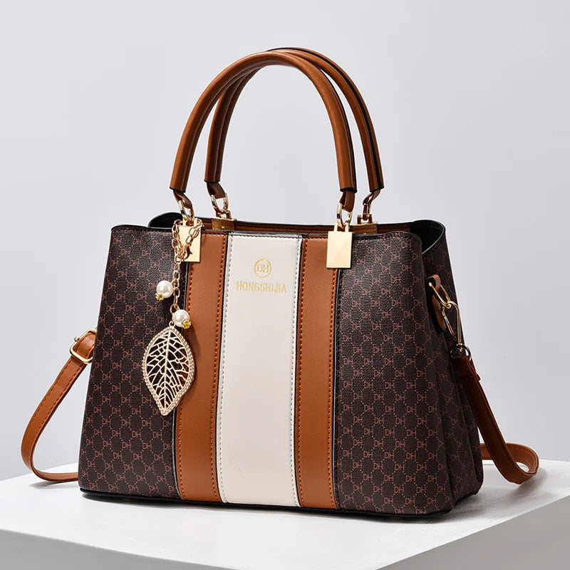 Elegant Leather Top-Handle Tote