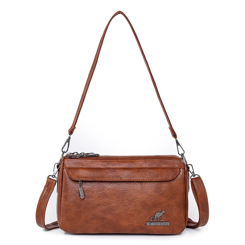 Vintage PU Crossbody Bag