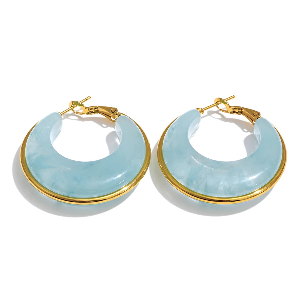 Chunky Acrylic Hoop Earrings