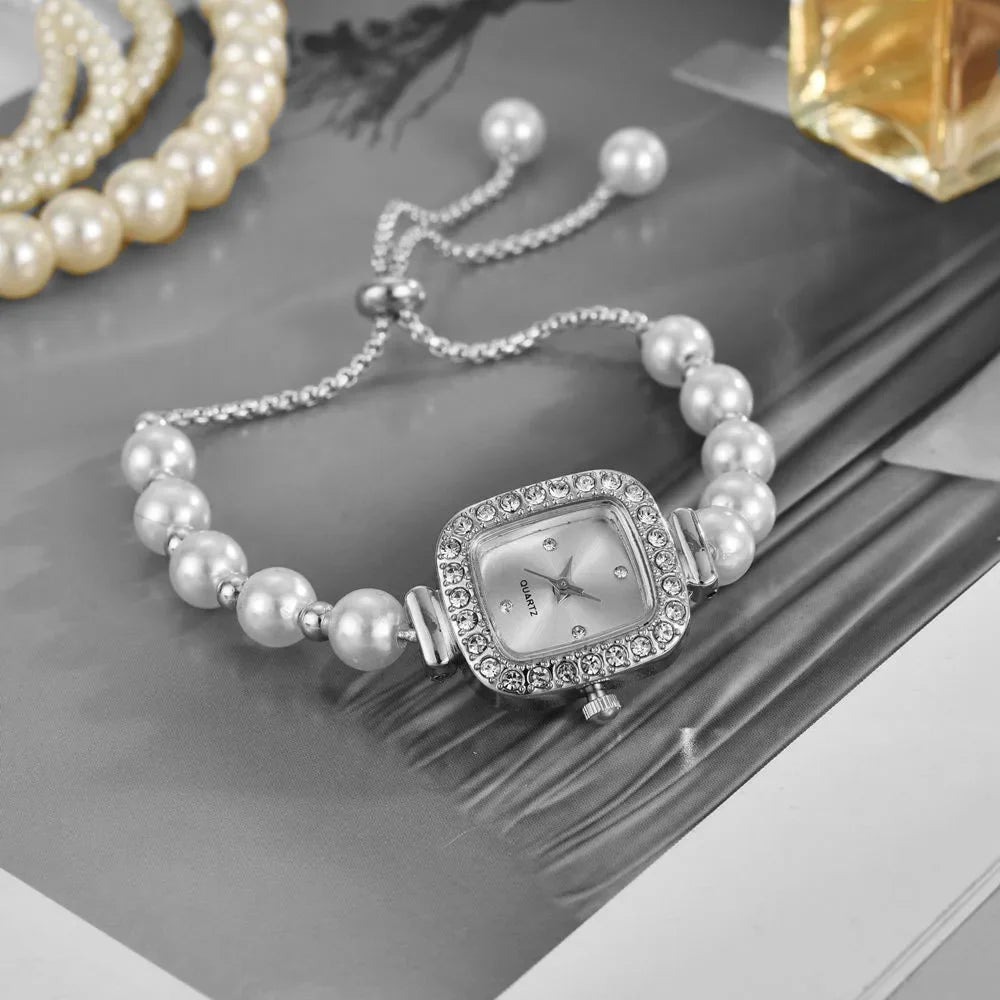 Pearl Bracelet Small Dial Watch