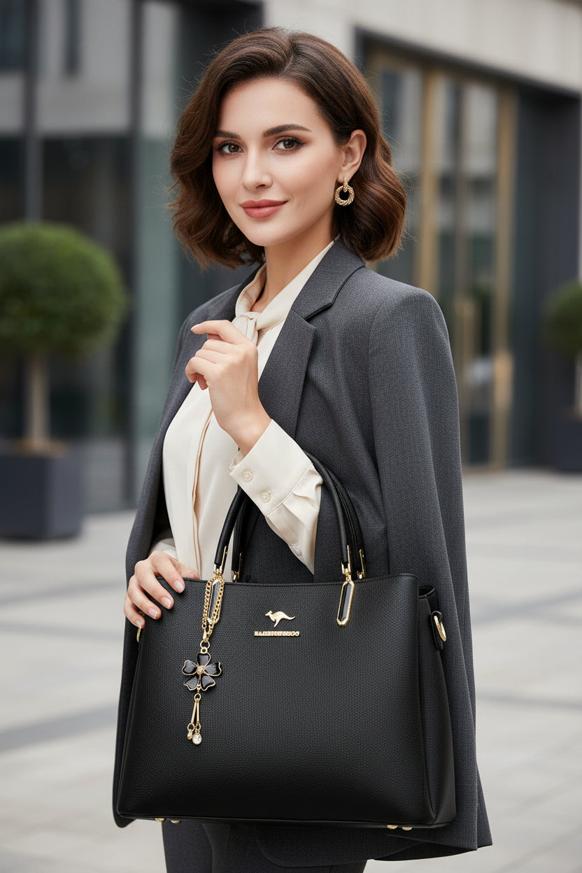 Women's PU Leather Zipper Shoulder Bag