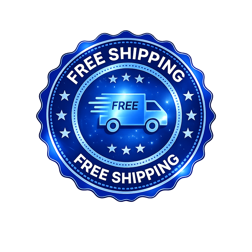 Free shipping badge for online fashion store orders