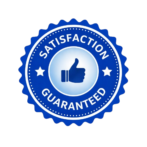 Satisfaction guaranteed badge for quality fashion products