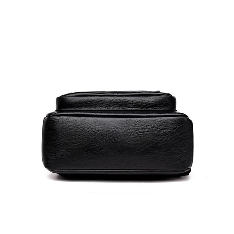 PU Leather School Backpack