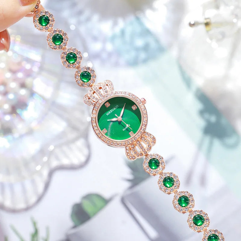 Women's Rhinestone Quartz Bracelet Watch