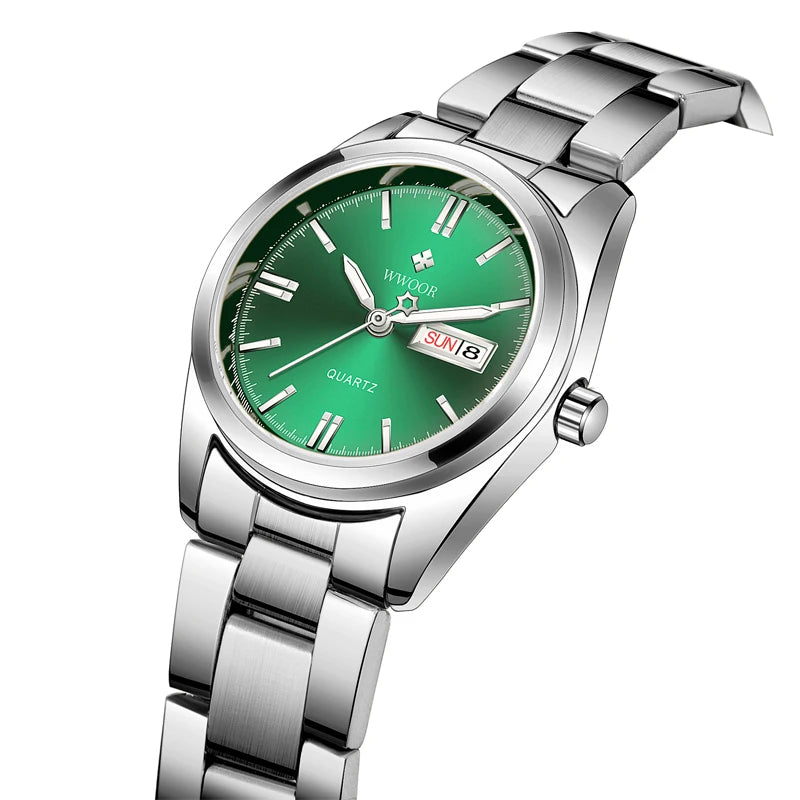 WWOOR Green Bracelet Ladies Watch
