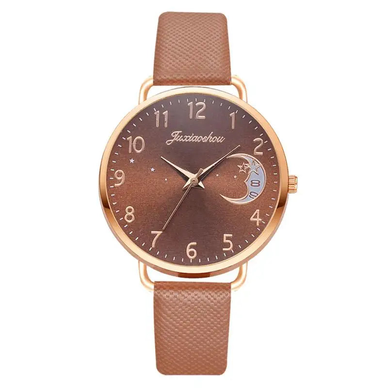 Women's White Leather Quartz Watch