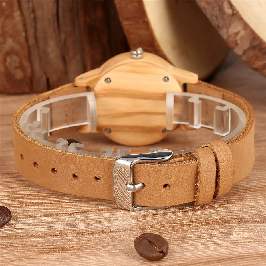 Wooden Quartz Women Watch