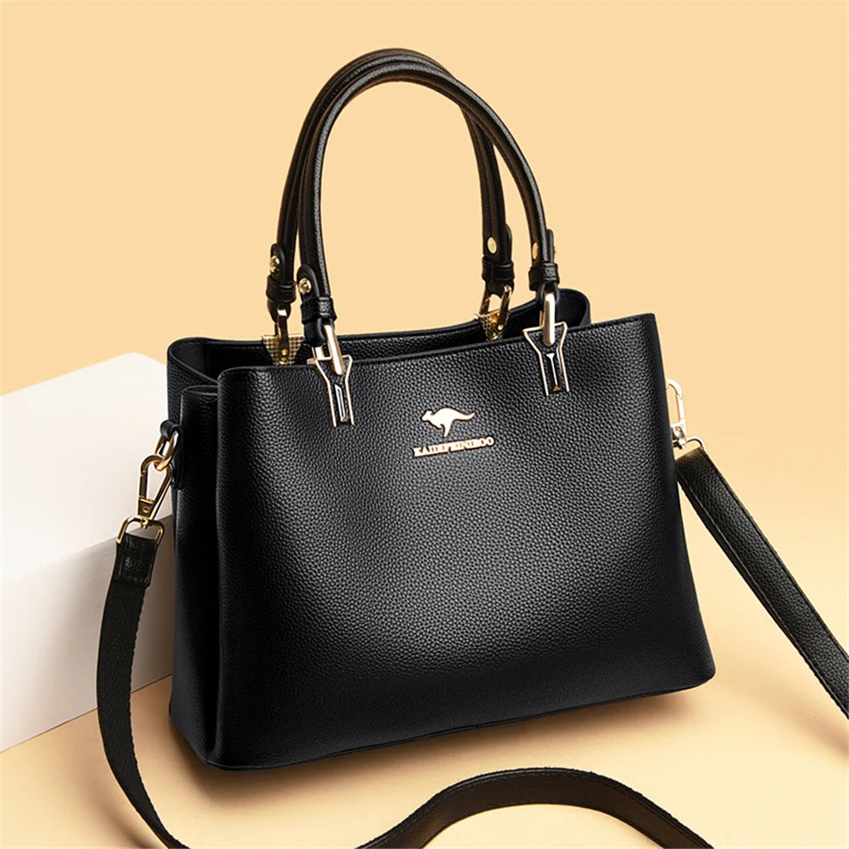 Women's Luxury Leather Tote Crossbody Bag