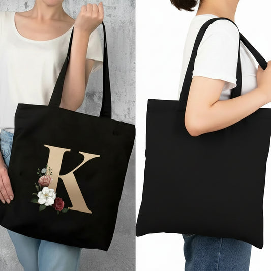Foldable Letter Tote Shoulder Bag