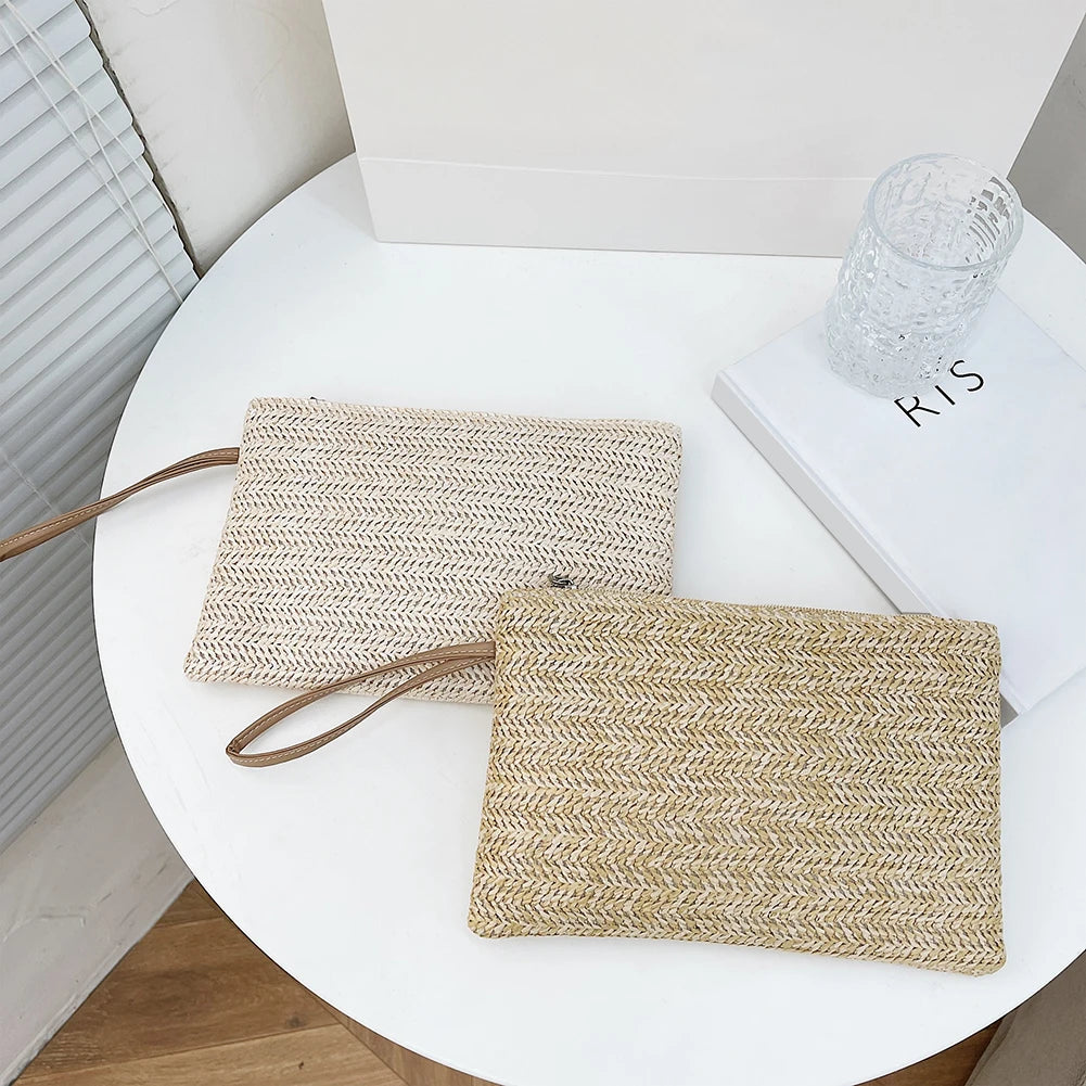 Bohemian Woven Clutch Wristlet Bag