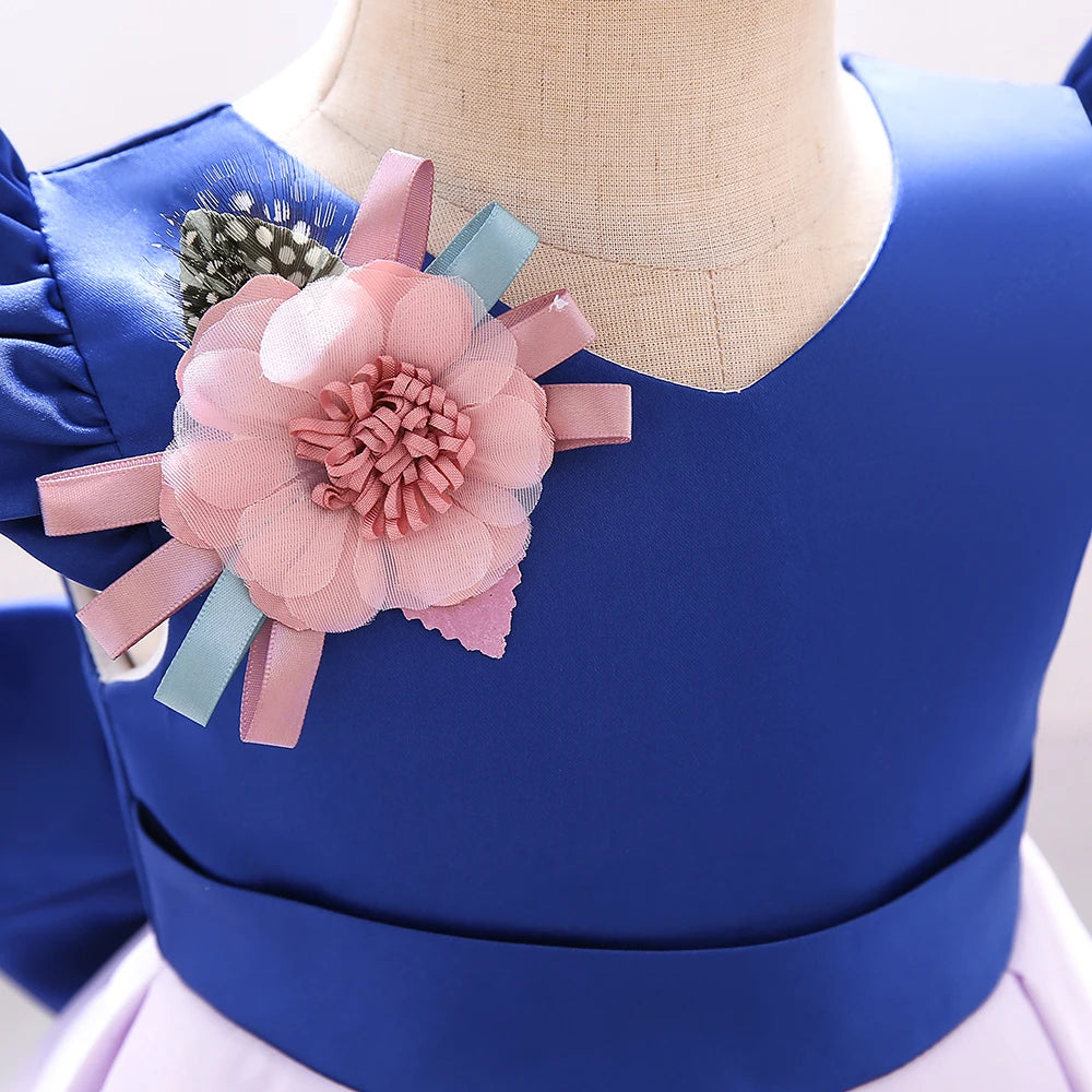 Girls' Floral Princess Party Dress