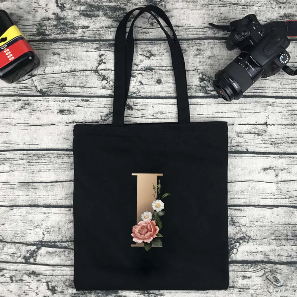 Foldable Letter Tote Shoulder Bag