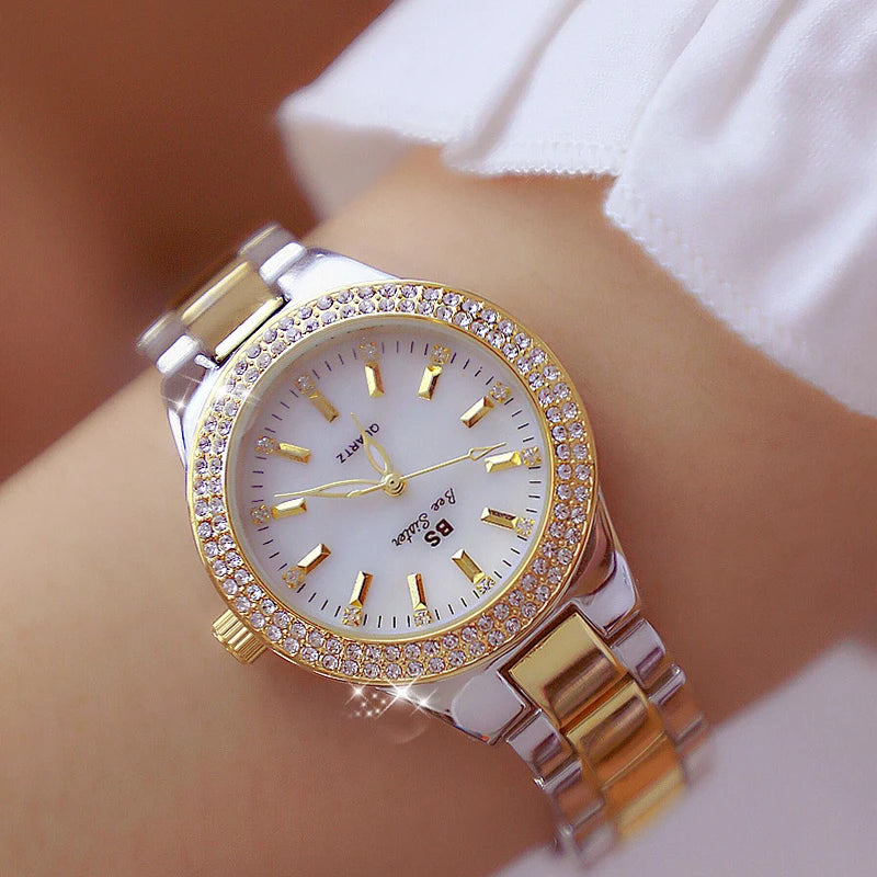 Crystal Rose Gold Dress Watch