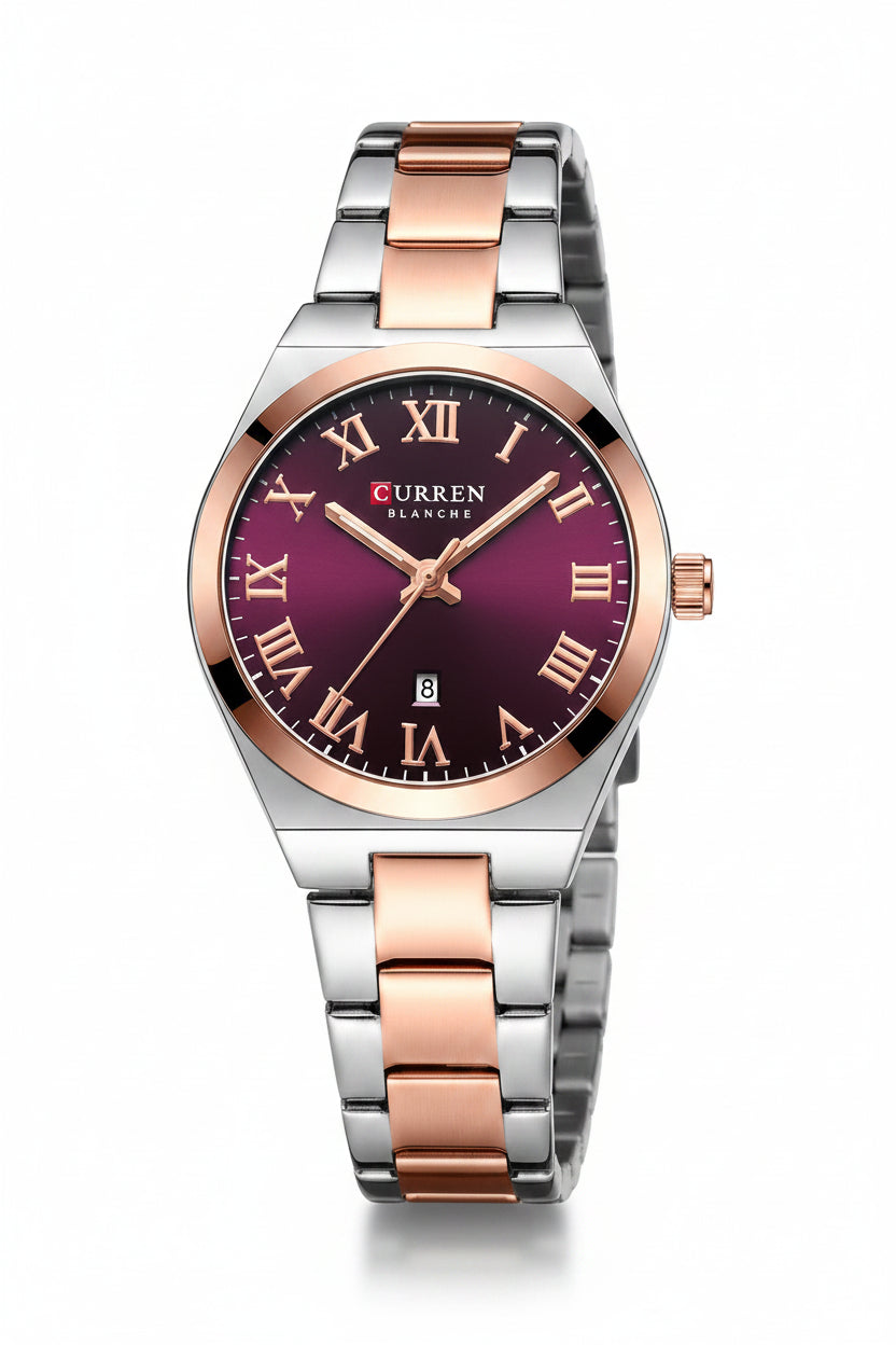 CURREN Women's Waterproof Steel Quartz Watch