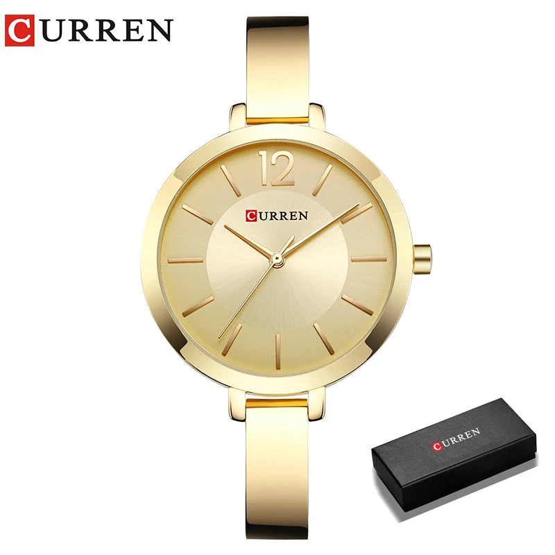 Gold Stainless Steel Quartz Watch