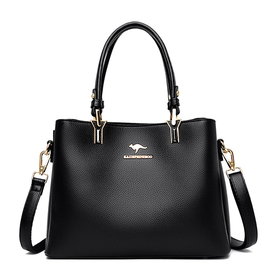 Women's Luxury Leather Tote Crossbody Bag