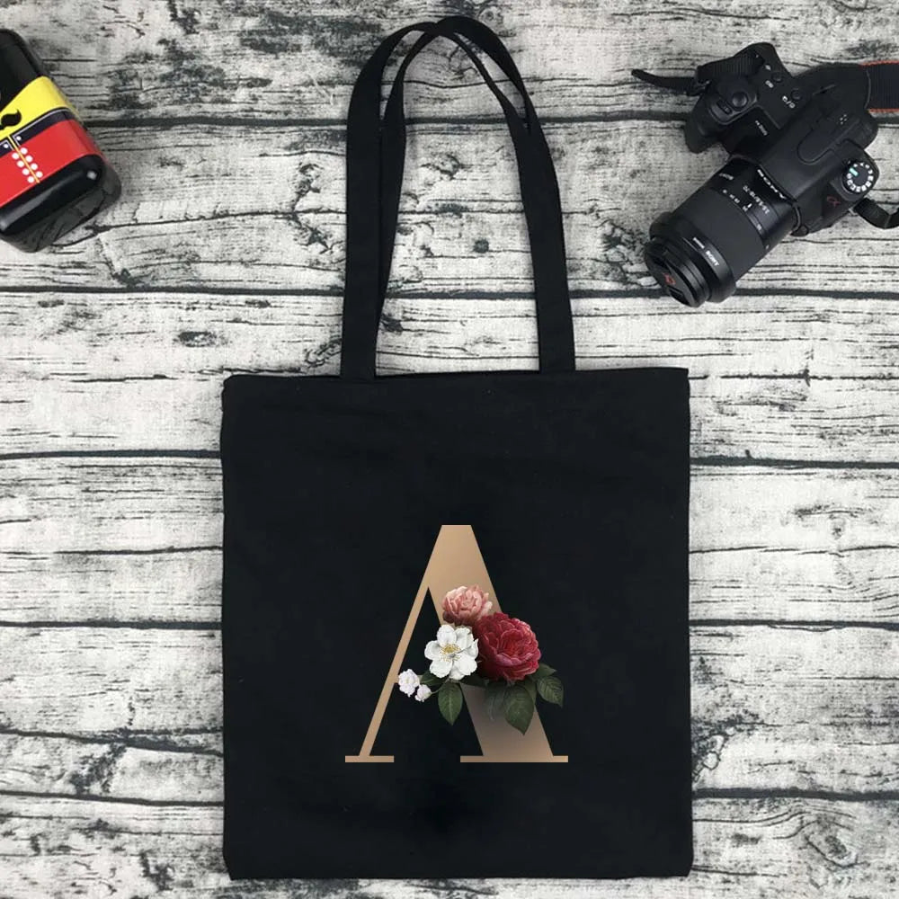 Foldable Letter Tote Shoulder Bag
