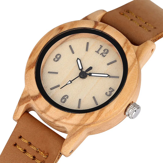 Wooden Quartz Women Watch