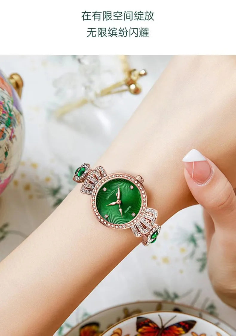 Women's Rhinestone Quartz Bracelet Watch