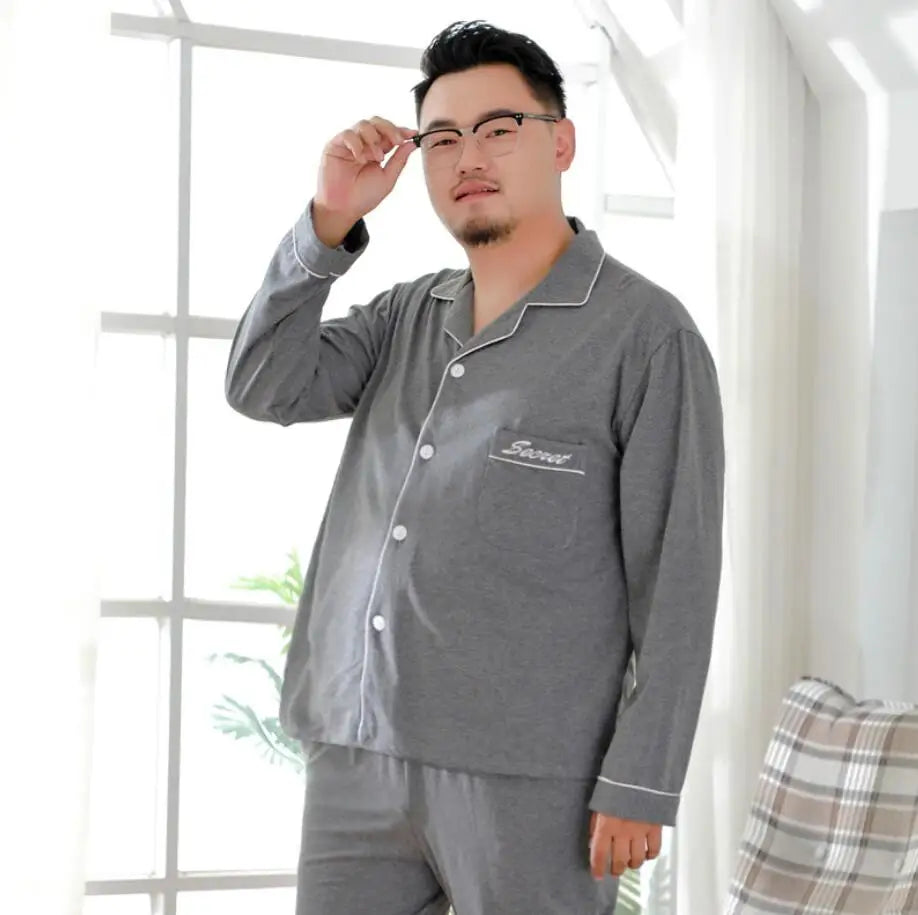 Men's Cotton Oversize Pajama Set 10XL