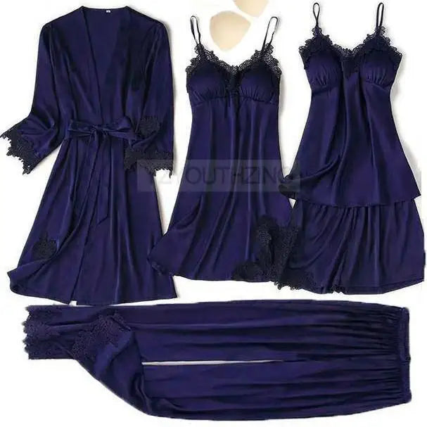 Lace Satin Women Pajama Set
