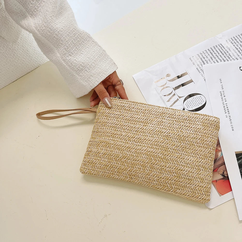 Bohemian Woven Clutch Wristlet Bag