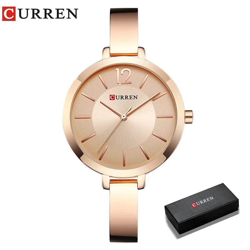 Gold Stainless Steel Quartz Watch