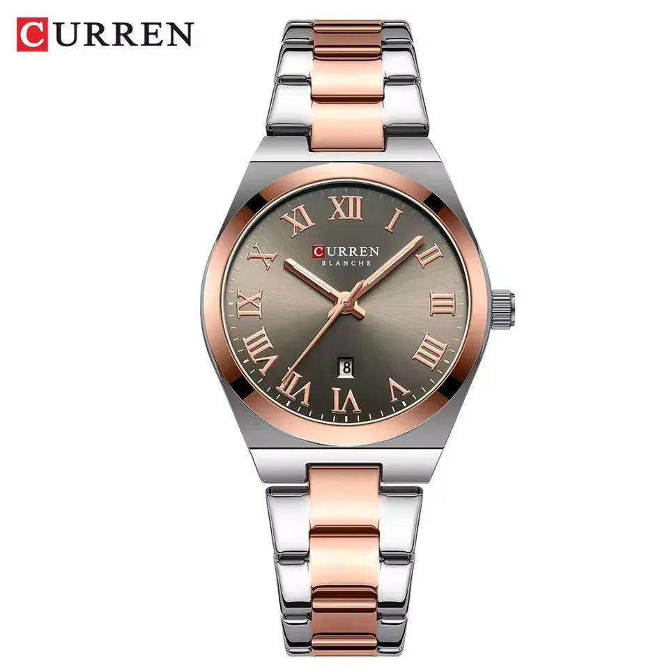 CURREN Women's Waterproof Steel Quartz Watch