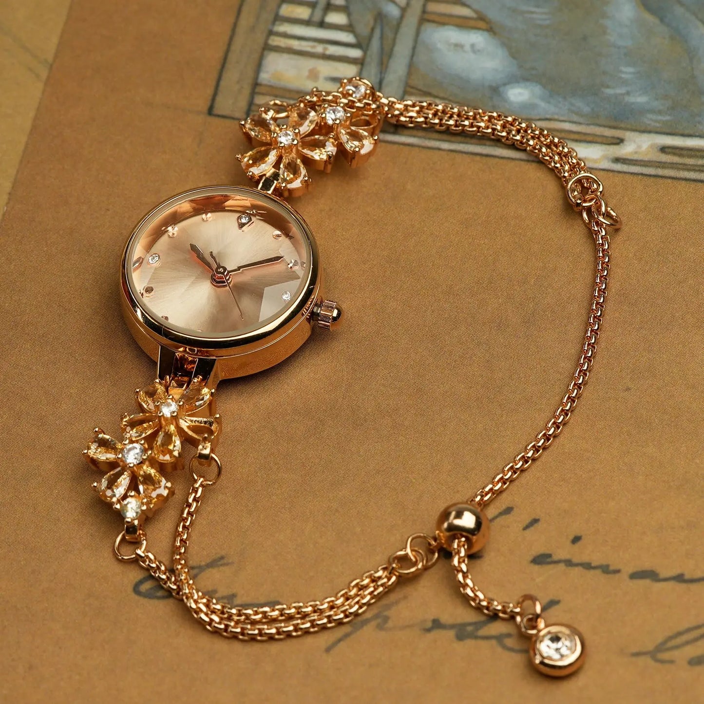 Women's Luxury Bracelet Quartz Watch Steel