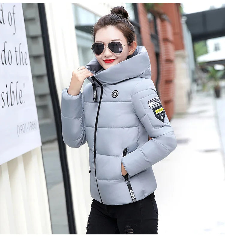 Slim Hooded Women Parka