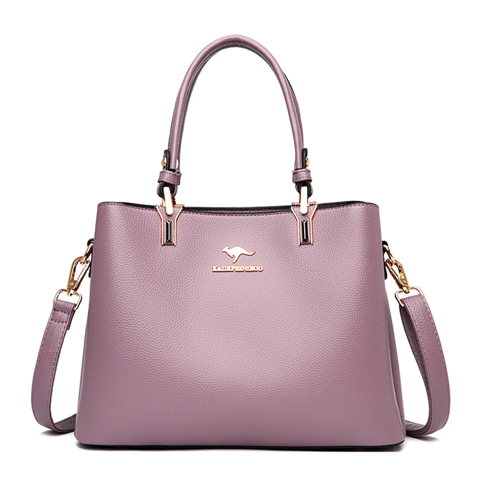 Women's Luxury Leather Tote Crossbody Bag