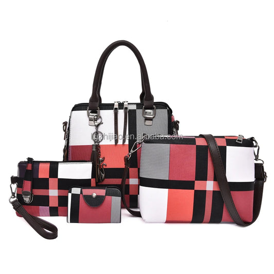 Retro PU Leather Tote Set