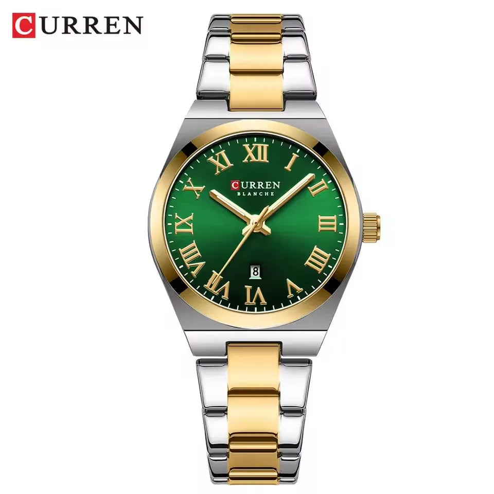 CURREN Women's Waterproof Steel Quartz Watch