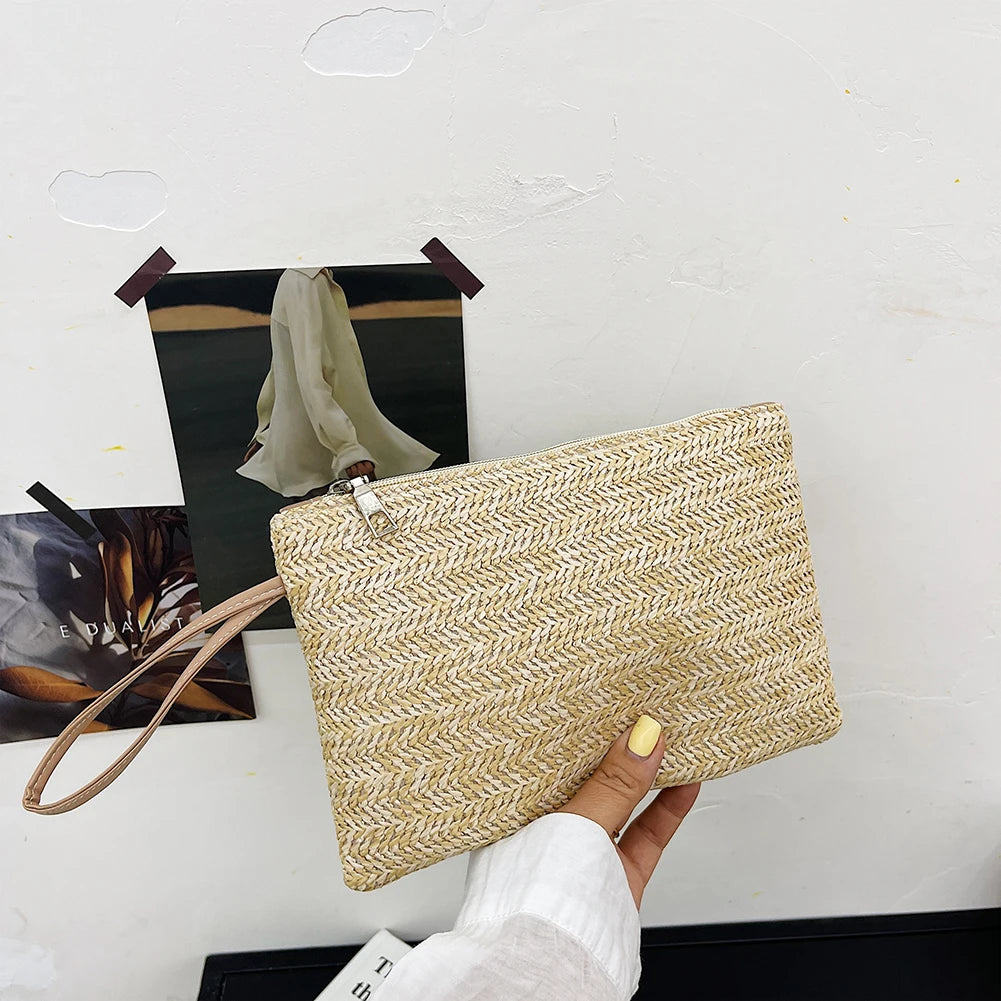 Bohemian Woven Clutch Wristlet Bag