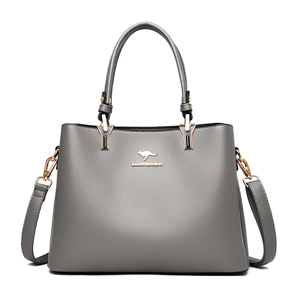 Women's Luxury Leather Tote Crossbody Bag