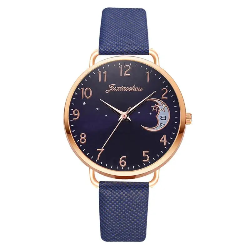 Women's White Leather Quartz Watch