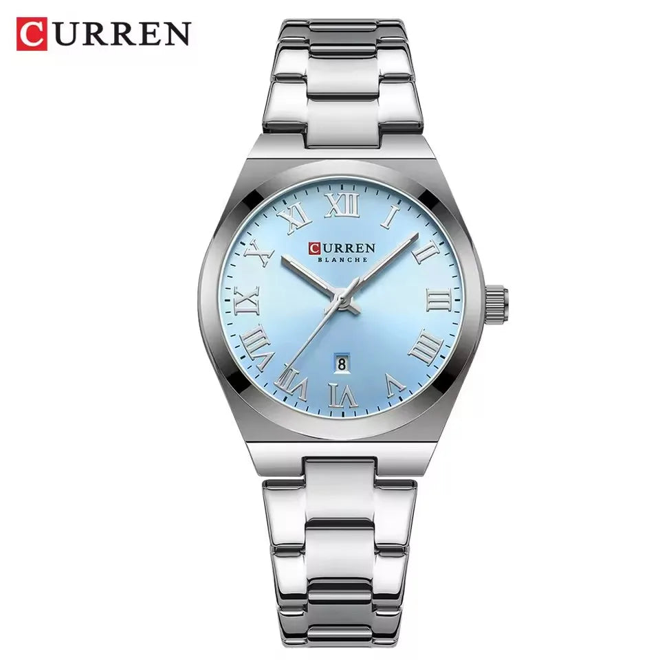 CURREN Women's Waterproof Steel Quartz Watch