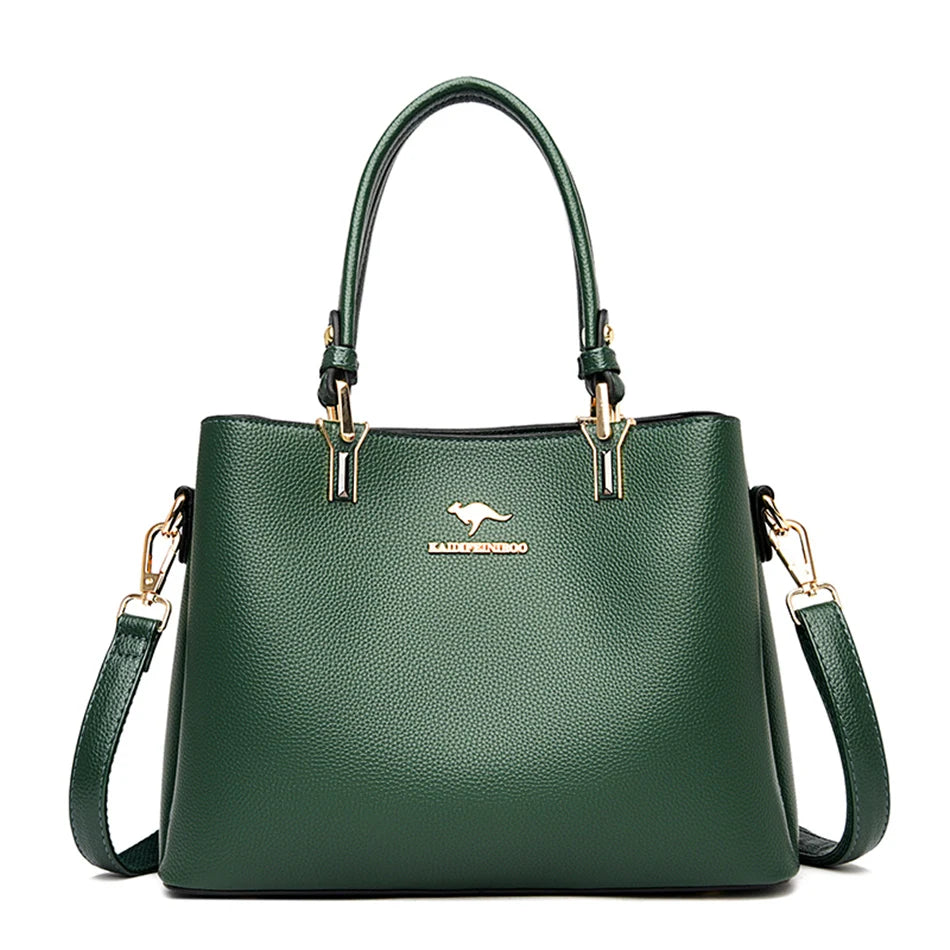 Women's Luxury Leather Tote Crossbody Bag