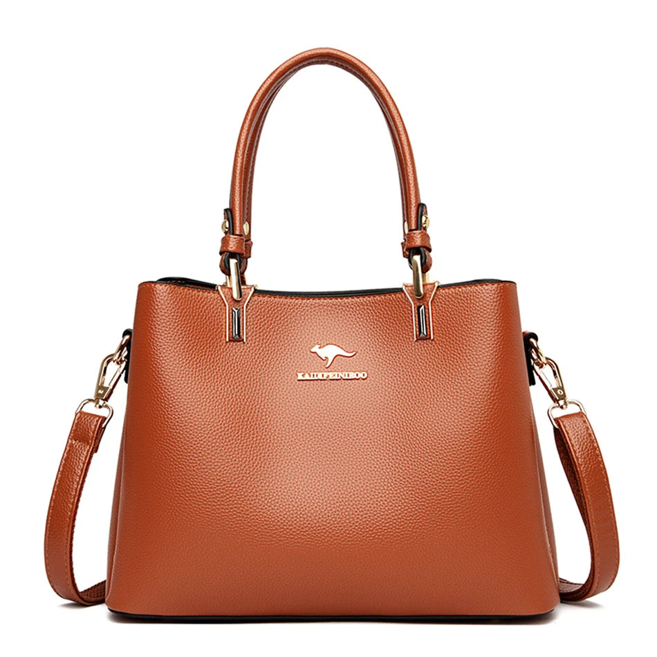 Women's Luxury Leather Tote Crossbody Bag